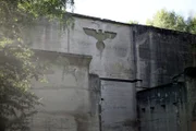 MAUERWALD, POLAND - Lock gate on the unfinished canal near Mauerwald.