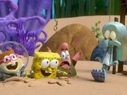 L-R: Sandy, SpongeBob, Patrick, Squidward