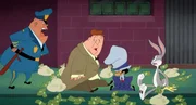 Mugsy (2.v.l.), Rocky (2.v.r.), Bugs Bunny (r.)
