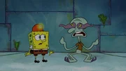 L-R: SpongeBob, Squidward