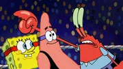 L-R: SpongeBob, Patrick, Mr. Krabs