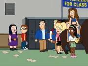 Debbie Hyman (l.), Steve (2.v.l.), Amy (3.v.r.), Janet Lewis (2.v.r.), Lisa Silver (r.)