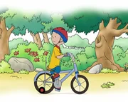 Sarah, Caillou und Papi machen einen Radtour. Dabei sieht Caillou ganz viele Radler, die gar keine Stützräder an ihrem Fahrrad haben. Jetzt möchte Caillou auch ohne diese Hilfe fahren.