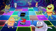 Mitte, vorne, v.li.: Karen, Plankton