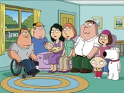 Familie Griffin beschließt ihren Freund Joe (l.), der gerade Vater geworden ist, finanziell zu unterstützen ...