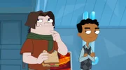 PHINEAS AND FERB - "Act Your Age" - In this special episode set ten years in the future, a teenaged Phineas must decide between two colleges while grappling with the discovery that Isabella has had a crush on him since they were kids. Ferb and the gang try to bring the two together so they can admit their true feelings for each other before Isabella leaves for school. Meanwhile, Doof faces a midlife crisis. This episode of "Phineas and Ferb" will air Monday, February 9 (8:30 PM - 9:00 PM ET/PT), on Disney XD. (Disney XD) BUFORD, BALJEET