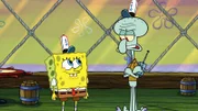 L-R: SpongeBob, Squidward