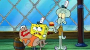 SpongeBob (m.), Squidward (r.)