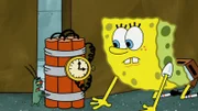 L-R: Plankton, SpongeBob