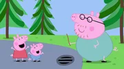v.li.: Peppa Pig, George Pig, Daddy Pig