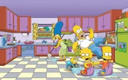 (28. Staffel) - Eine ganz besondere Familie: Maggie (2.v.l.), Marge (l.), Homer (M.), Bart (r.) und Lisa Simpson (2.v.r.) ...