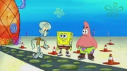 L-R: Squidward, SpongeBob, Patrick