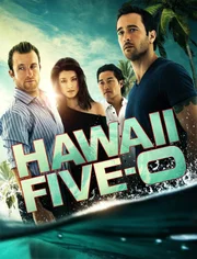 (7. Staffel) - K&auml;mpfen gegen das organisierte Verbrechen auf Hawaii: Steve (Alex O'Loughlin, r.), Danny (Scott Caan, l.), Chin (Daniel Dae Kim, 2.v.r.) und Kono (Grace Park, 2.v.l.)