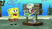 L-R: SpongeBob, Squidward