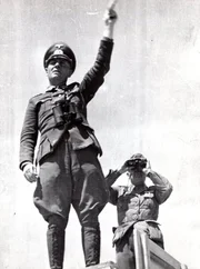 1942-Erwin Rommel mit Offizier an der Front.