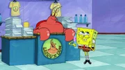 L-R: Larry, SpongeBob