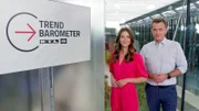 Christopher Wittich und Jasmin Gebele moderieren "ntv Trendbarometer".