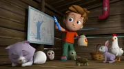 Cali (l.), Little Hootie (2.v.l.), Alex Porter (3.v.l.), Star (3.v.r.), Chickaletta (r.)