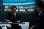 REENACTMENT - The Chinese Investigator (played by Kendrick Ong) interviews the Captain Liu (played by Fane Tse), the pilot onboard Sichuan Airlines Flight 8633 about the events leading to the catastrophic failure of the cockpit window in May, 2018.