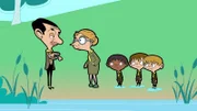 Mr. Bean (l.), Irma Gobb (2.v.l.)
