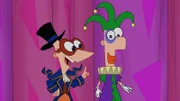 Phineas (li.) und Ferb haben sich so auf den Besuch der Akrobatikshow gefreut.