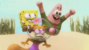 L-R: SpongeBob, Sandy, Patrick
