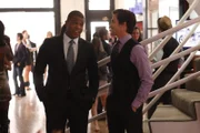 L-R: Clinton Jones (Sharif Atkins), Neal Caffrey (Matthew Bomer)