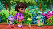 Boots (l.), Dora (2.v.l.), Isa (r.)