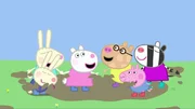 L-R: Richard Rabbit, Rebecca Rabbit, Suzy Sheep, Pedro Pony, George Pig, Zoë Zebra