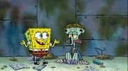 L-R: SpongeBob, Squidward