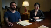 Shane Pittman and Cindy Kaza hear out Dave Schrader's theory of what might be going on at Lambert Castle in Paterson, NJ, as seen on Travel Channel's The Holzer Files.