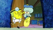 L-R: SpongeBob, Squidward