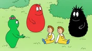 Barbalala (l.), Barbabravo (hinter), Barbabo (r.)