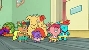v.li.: Mondo, Greg, Lil Pal, Clover, Popcorn