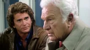 Ein Himmelsbote im Senat: Jonathan (Michael Landon) und Senator Corky McCorkindale (Eddie Albert) (v.l.)