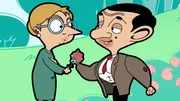 L-R: Irma Gobb (voiced by Matilda Ziegler), Mr. Bean (voiced by Rowan Atkinson)