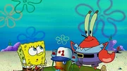 L-R: SpongeBob, Mr. Krabs