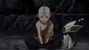 L-R: Aang, Momo
