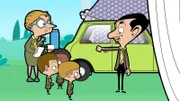 Irma Gobb (l.), Mr. Bean (r.)