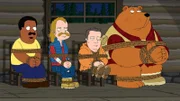(v.l.n.r.) Cleveland Brown; Lester Krinklesac; Holt Richter; Tim der Bär