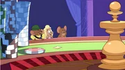 v.li.: Muscles, Miss Betty Sue, Jerry