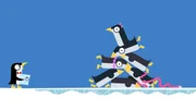 Da hat der Kellner-Pinguin ein sch&ouml;nes Chaos angerichtet.
