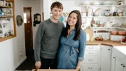 Host Molly Yeh with her guest, husband Nick Hagen, as seen on Girl Meets Farm, Season 3.