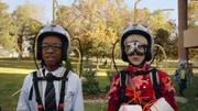 v.li.: Clyde McBride (Jahzir Bruno), Lincoln Loud (Wolfgang Schaeffer)