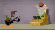 v.li.: Daffy Duck, Elmer Fudd