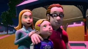 Lizzie, Hannah und Joe bestaunen das große Pontypandy-Feuerwerk.