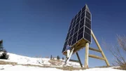 Die Solar-Pappel ist ein elf Meter hohes Holzgerüst, das mit PV-Paneelen verkleidet ist.