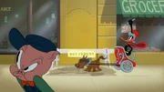 Porky Pig (l.), Daffy Duck (r.)