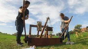 Ein Team in Deutschland testet einen rekonstruierten römischen Onager.