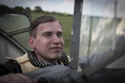 REENACTMENT - Heinz Knoke in the Messerschmitt 109 cockpit.